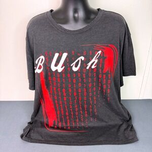Bush T-Shirt Men 2XL Tour Date Graphic Rock Band Sixteen Stone Grunge Distressed